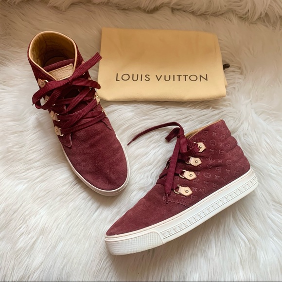 Louis Vuitton Shoes - LOUIS VUITRON LV Monogram Suede High Top Sneakers
